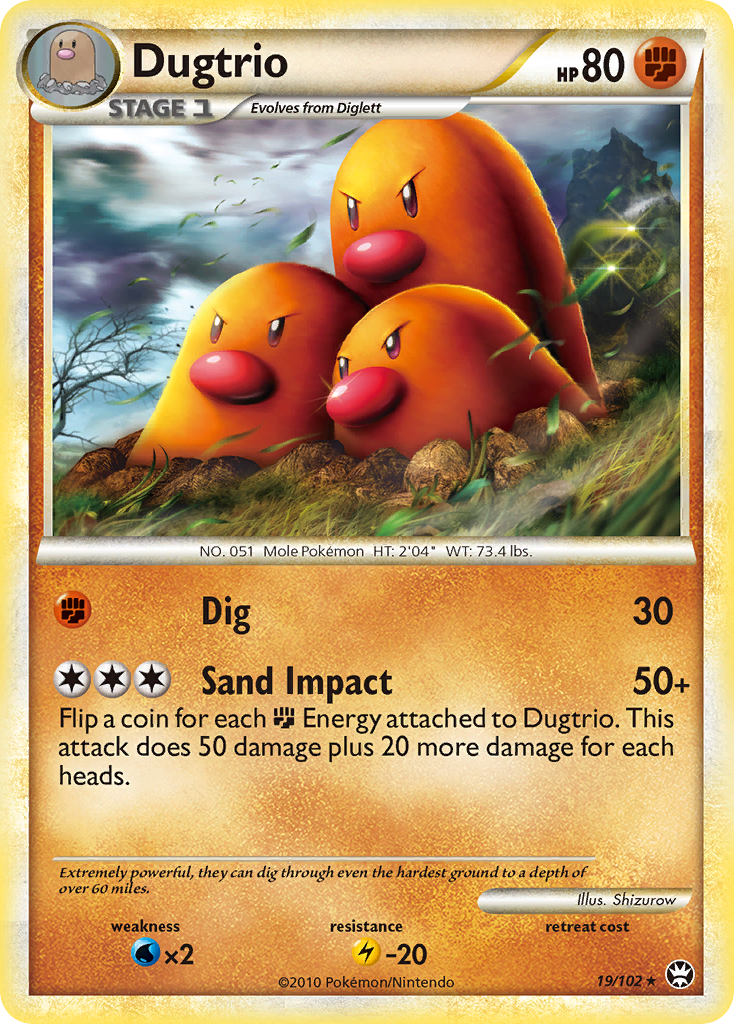 Dugtrio (19/102) [HeartGold & SoulSilver: Triumphant] | Pegasus Games WI