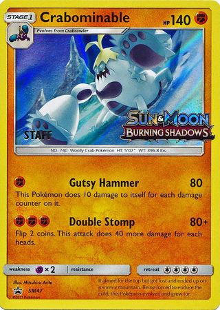 Crabominable (SM47) (Staff Prerelease Promo) [Sun & Moon: Black Star Promos] | Pegasus Games WI