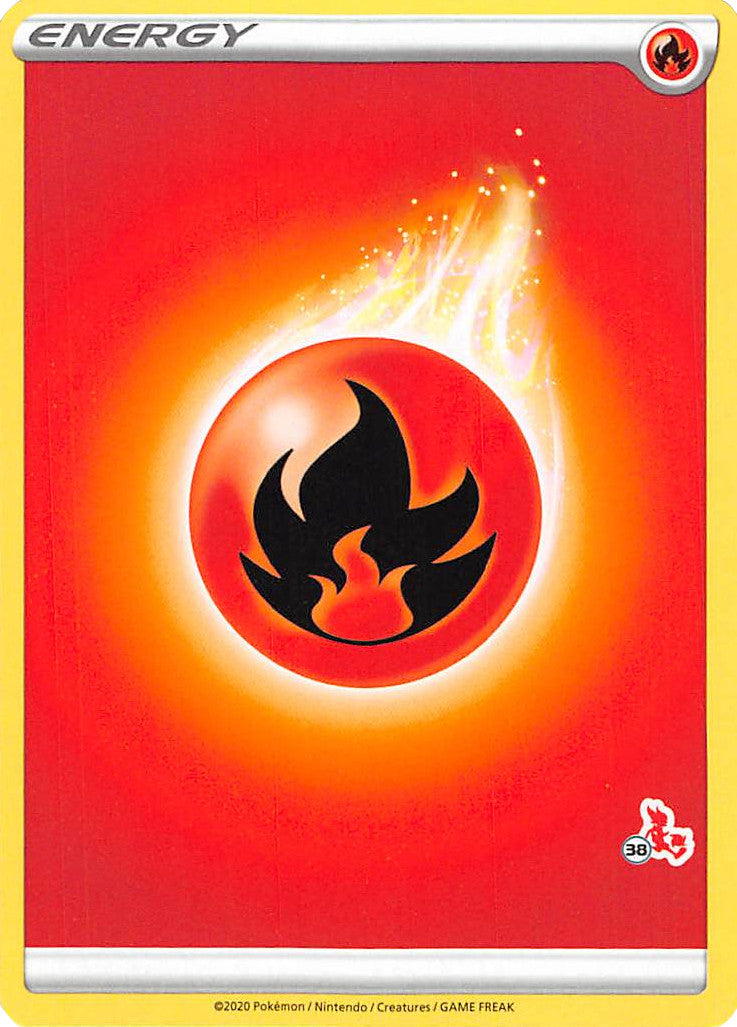 Fire Energy (Cinderace Stamp #38) [Battle Academy 2022] | Pegasus Games WI