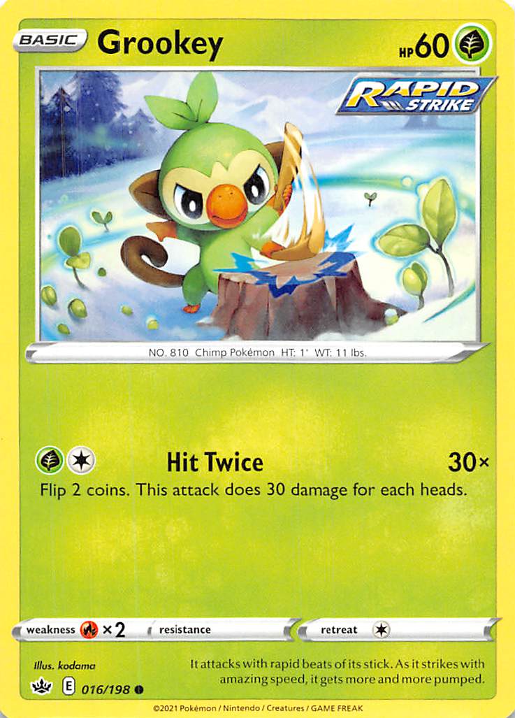 Grookey (016/198) [Sword & Shield: Chilling Reign] | Pegasus Games WI