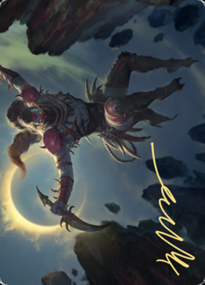 Nighthawk Scavenger Art Card (Gold-Stamped Signature) [Zendikar Rising Art Series] | Pegasus Games WI