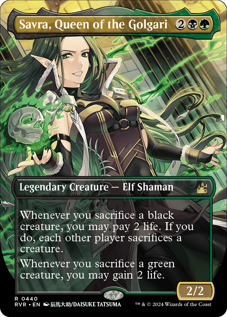 Savra, Queen of the Golgari (Anime Borderless) [Ravnica Remastered] | Pegasus Games WI