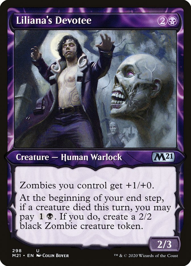 Liliana's Devotee (Showcase) [Core Set 2021] | Pegasus Games WI