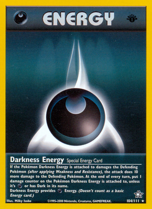 Darkness Energy (104/111) [Neo Genesis 1st Edition] | Pegasus Games WI