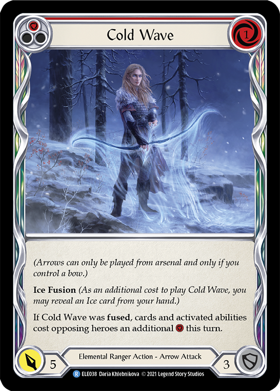 Cold Wave (Red) [ELE038] (Tales of Aria)  1st Edition Rainbow Foil | Pegasus Games WI