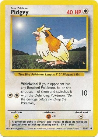 Pidgey (57/102) [Base Set Unlimited] | Pegasus Games WI