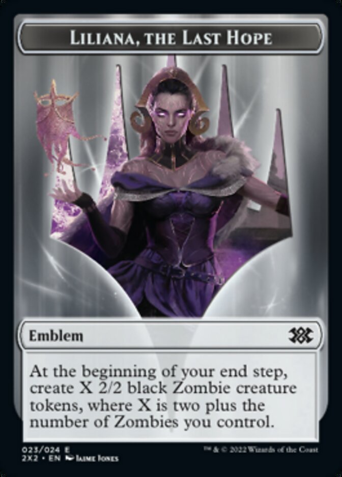 Liliana, the Last Hope Emblem // Spirit (002) Double-Sided Token [Double Masters 2022 Tokens] | Pegasus Games WI