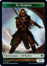 Elf Warrior // Giant Wizard Double-Sided Token [Kaldheim Tokens] | Pegasus Games WI