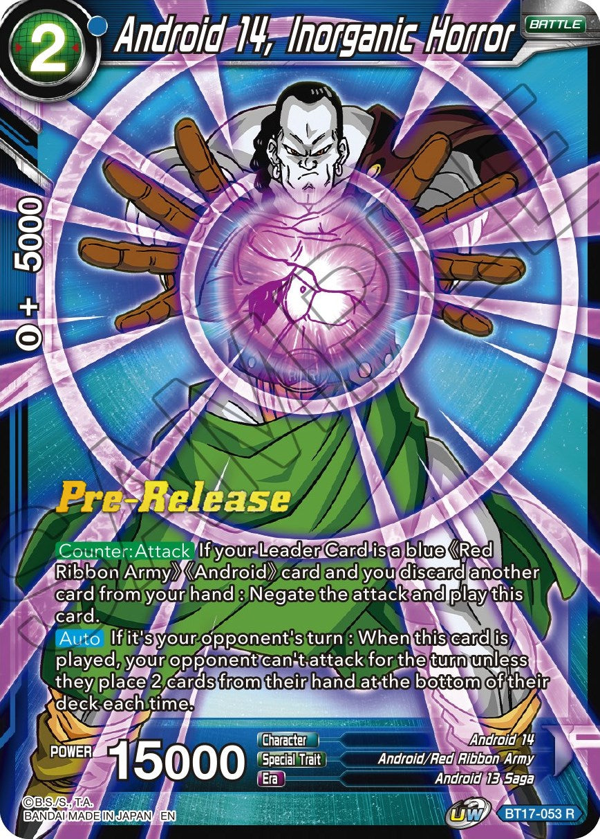 Android 14, Inorganic Horror (BT17-053) [Ultimate Squad Prerelease Promos] | Pegasus Games WI