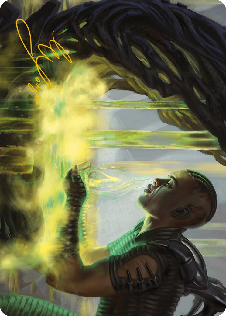 Necrogen Communion Art Card (Gold-Stamped Signature) [Phyrexia: All Will Be One Art Series] | Pegasus Games WI