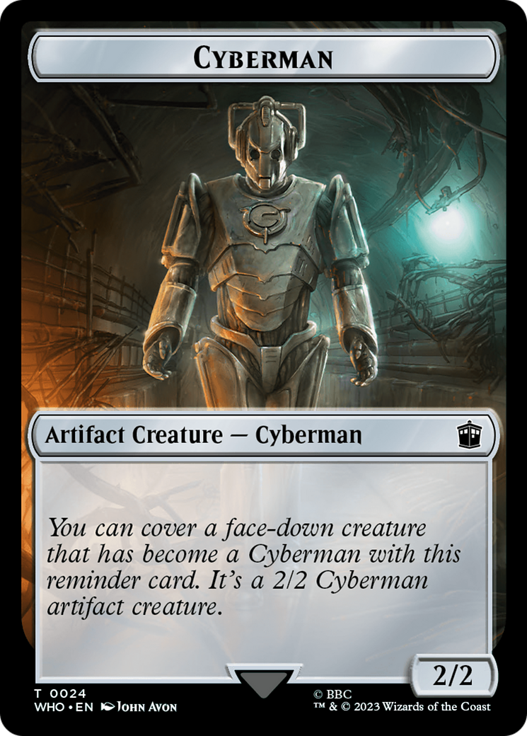 Horse // Cyberman Double-Sided Token [Doctor Who Tokens] | Pegasus Games WI