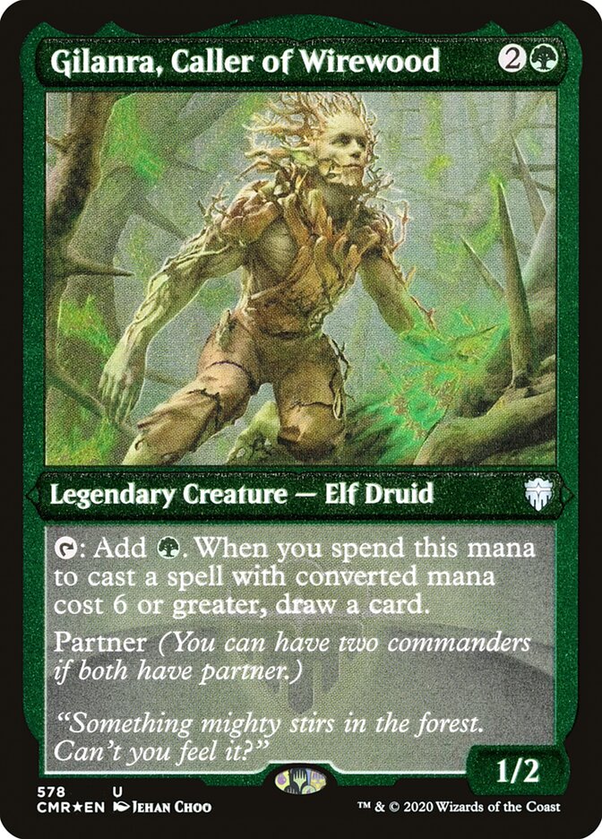 Gilanra, Caller of Wirewood (Etched) [Commander Legends] | Pegasus Games WI