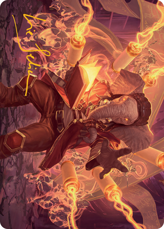 Quintorius, Loremaster Art Card (52) (Gold-Stamped Signature) [March of the Machine Art Series] | Pegasus Games WI