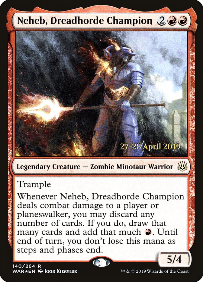 Neheb, Dreadhorde Champion [War of the Spark Prerelease Promos] | Pegasus Games WI