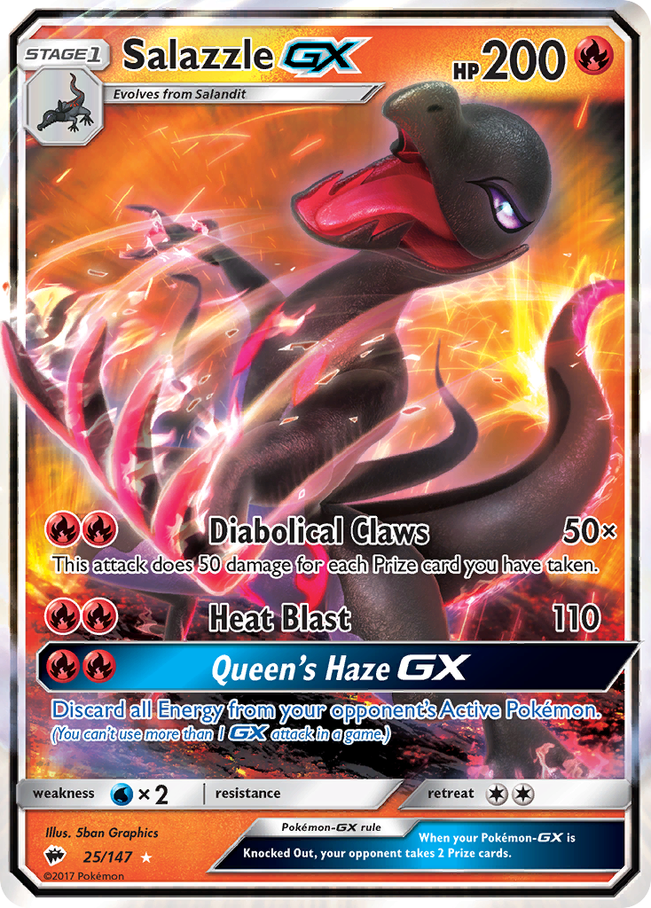 Salazzle GX (25/147) [Sun & Moon: Burning Shadows] | Pegasus Games WI