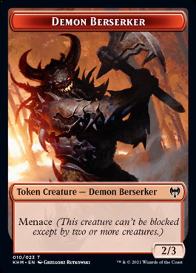 Demon Berserker Token [Kaldheim Tokens] | Pegasus Games WI