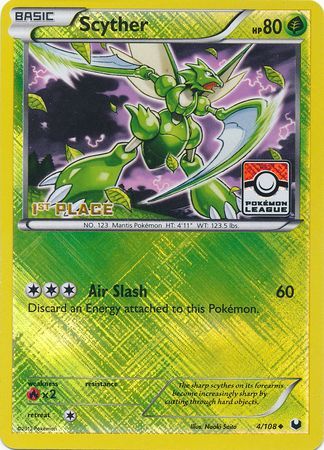 Scyther (4/108) (League Promo 1st Place) [Black & White: Dark Explorers] | Pegasus Games WI
