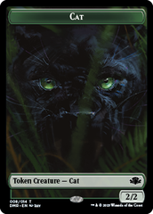 Goblin // Cat (008) Double-Sided Token [Dominaria Remastered Tokens] | Pegasus Games WI