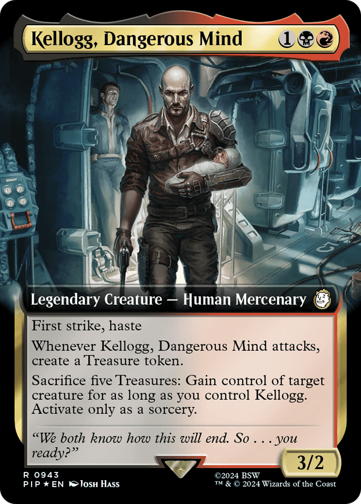 Kellogg, Dangerous Mind (Extended Art) (Surge Foil) [Fallout] | Pegasus Games WI