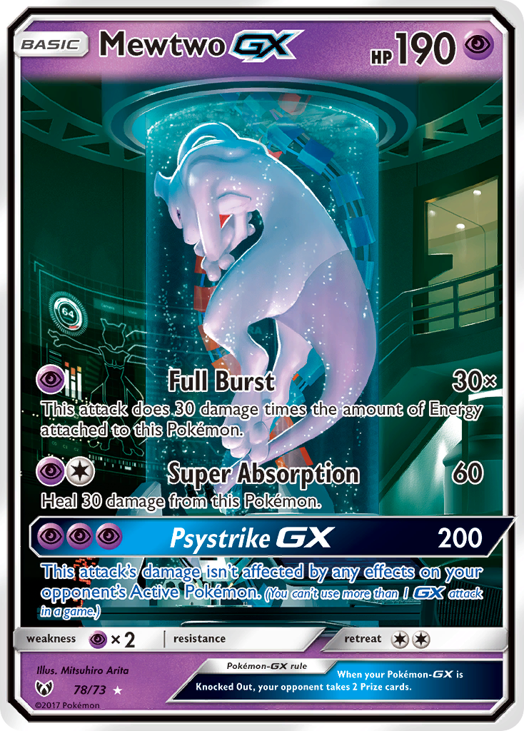 Mewtwo GX (78/73) [Sun & Moon: Shining Legends] | Pegasus Games WI