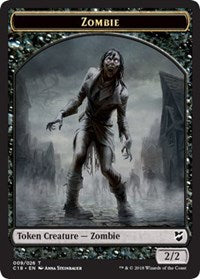 Zombie // Angel Double-Sided Token [Commander 2018 Tokens] | Pegasus Games WI