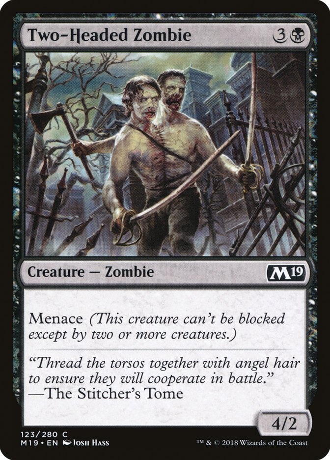 Two-Headed Zombie [Core Set 2019] | Pegasus Games WI