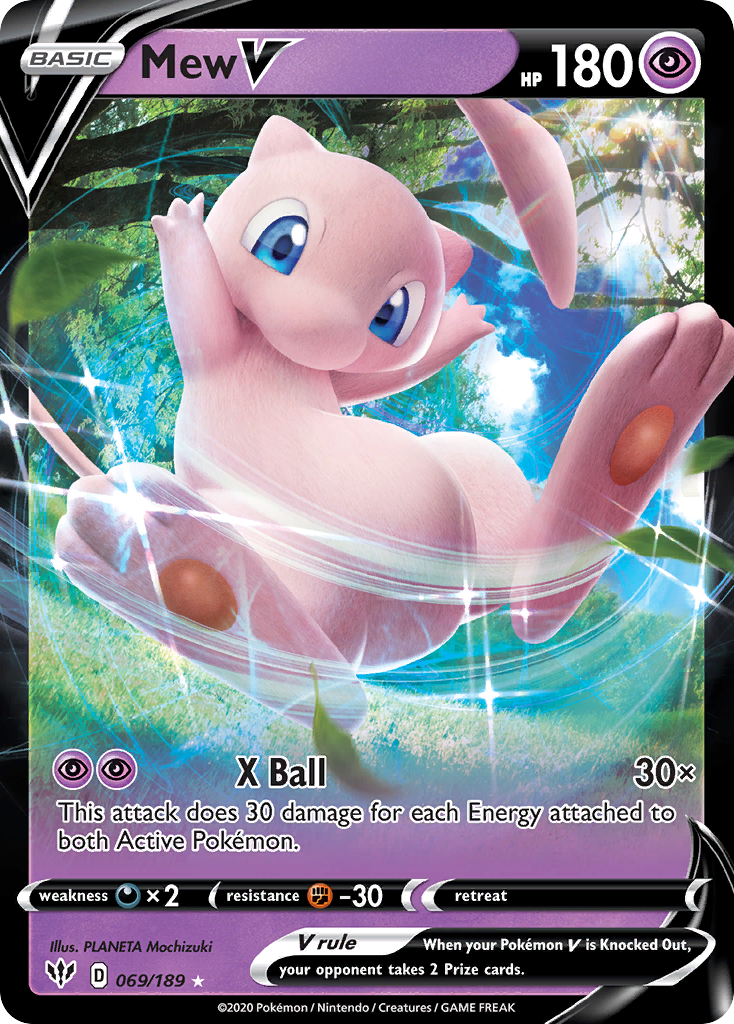 Mew V (069/189) (Jumbo Card) [Sword & Shield: Darkness Ablaze] | Pegasus Games WI