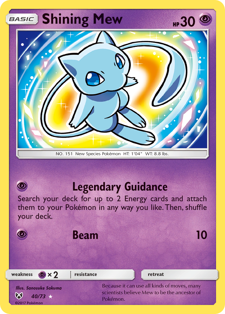 Shining Mew (40/73) [Sun & Moon: Shining Legends] | Pegasus Games WI