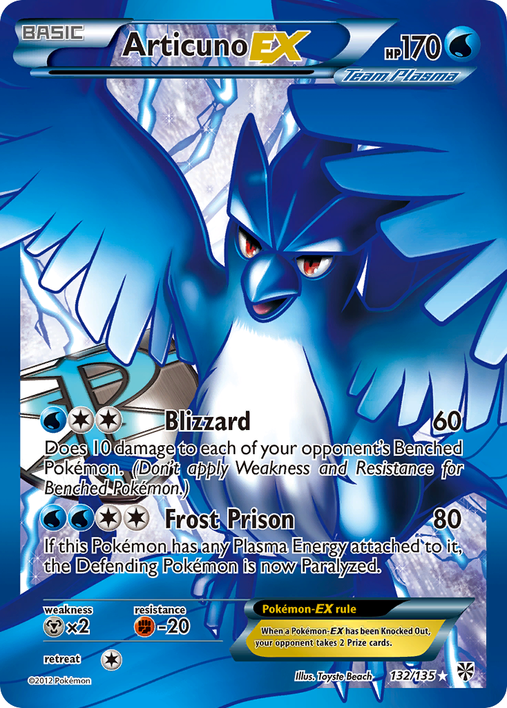 Articuno EX (132/135) [Black & White: Plasma Storm] | Pegasus Games WI