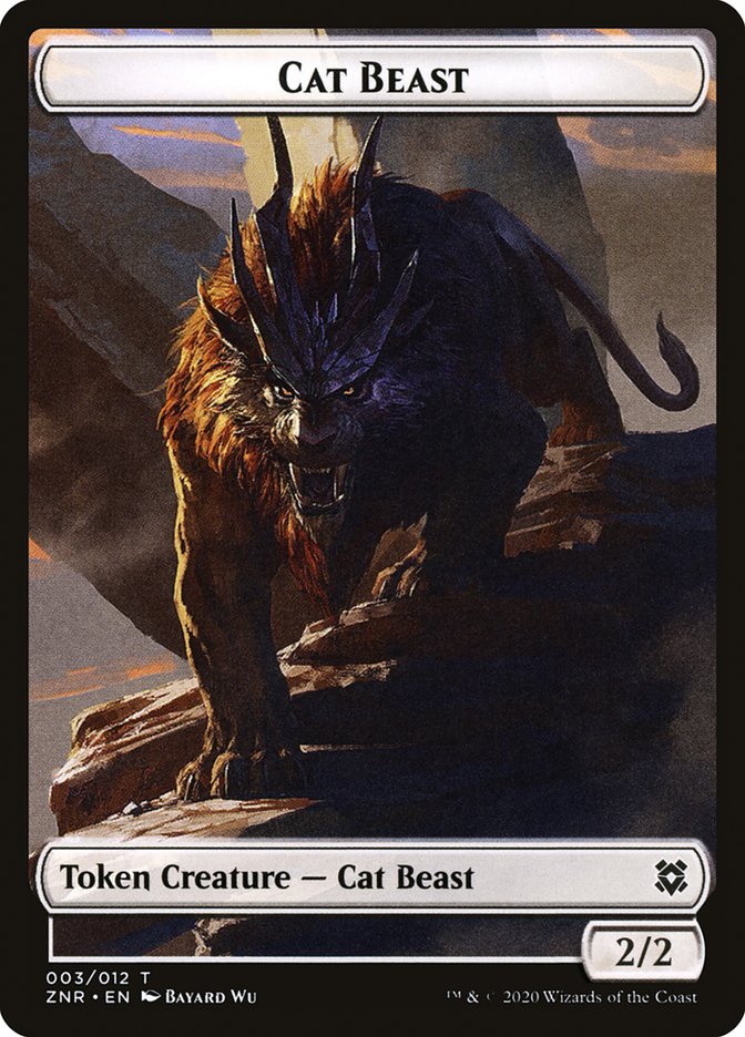 Cat Beast Token [Zendikar Rising Tokens] | Pegasus Games WI