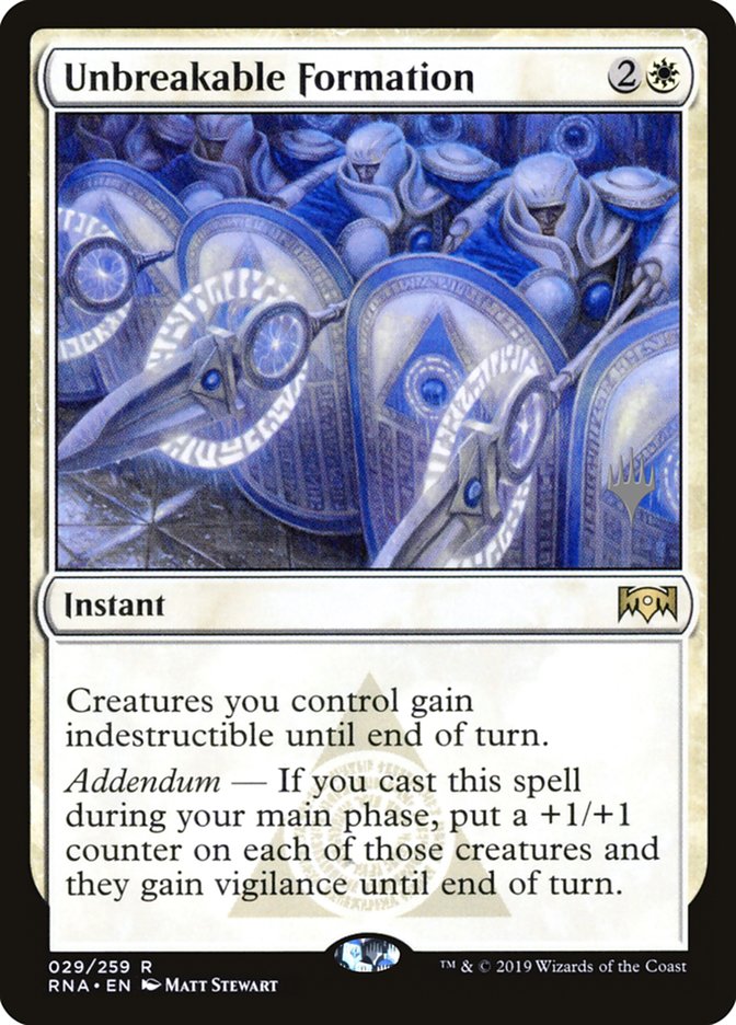 Unbreakable Formation (Promo Pack) [Ravnica Allegiance Promos] | Pegasus Games WI