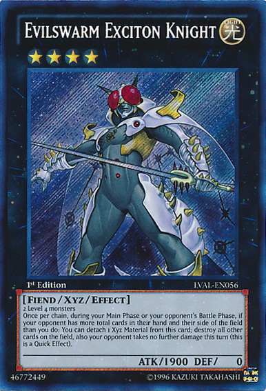 Evilswarm Exciton Knight [LVAL-EN056] Secret Rare | Pegasus Games WI