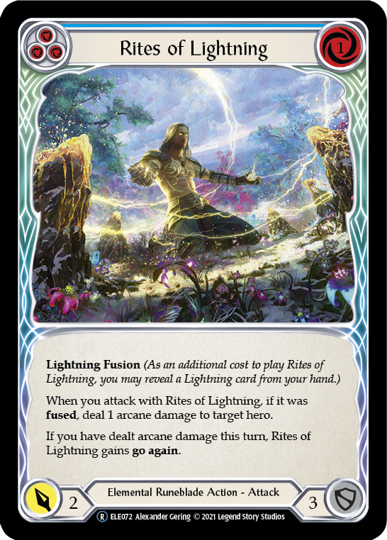 Rites of Lightning (Blue) [U-ELE072] Unlimited Rainbow Foil | Pegasus Games WI