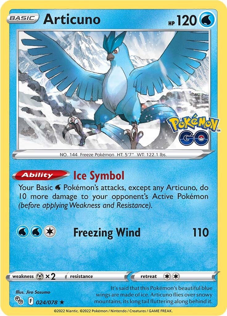 Articuno (024/078) [Pokémon GO] | Pegasus Games WI