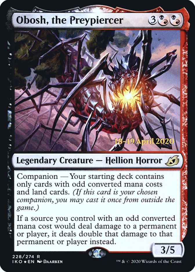 Obosh, the Preypiercer [Ikoria: Lair of Behemoths Prerelease Promos] | Pegasus Games WI