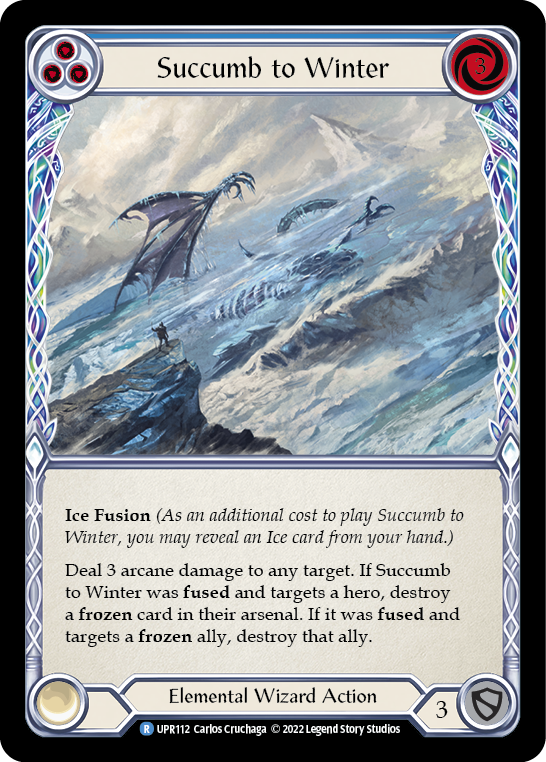 Succumb to Winter (Blue) [UPR112] (Uprising)  Rainbow Foil | Pegasus Games WI