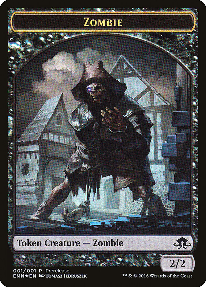 Zombie // Zombie Double-Sided Token [Eldritch Moon Prerelease Promos] | Pegasus Games WI