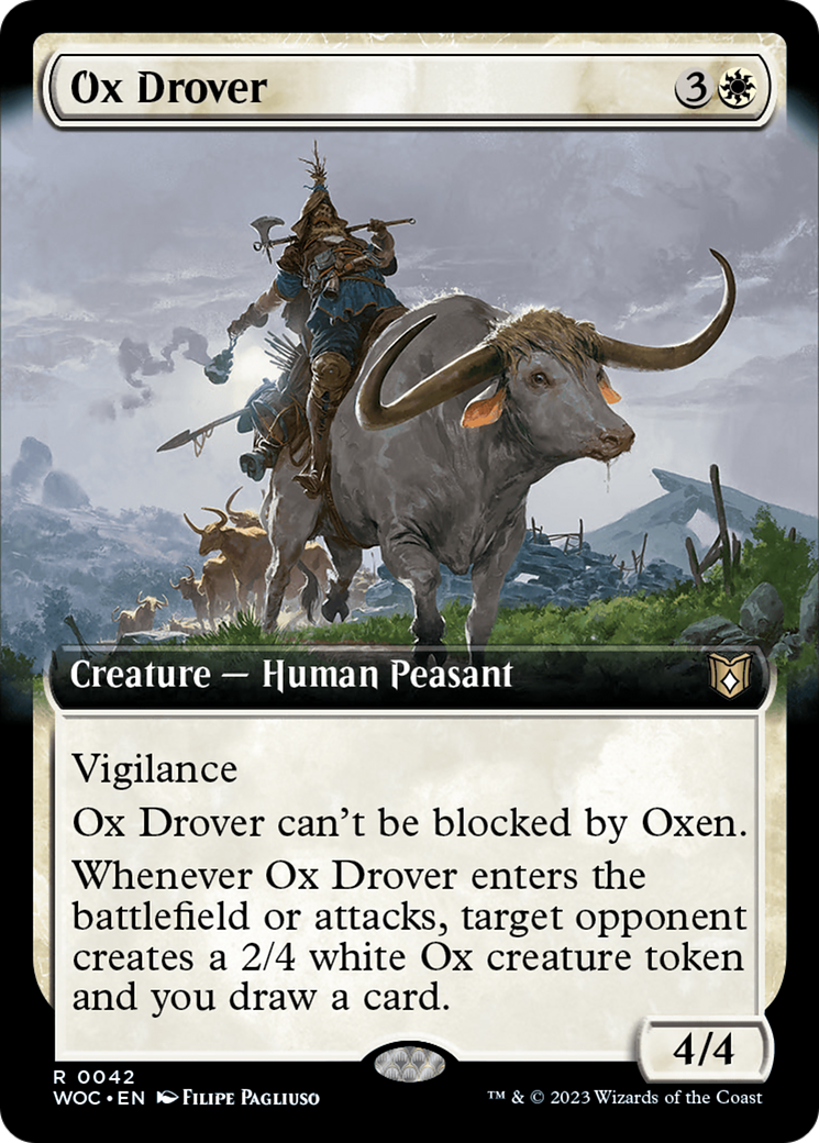 Ox Drover (Extended Art) [Wilds of Eldraine Commander] | Pegasus Games WI