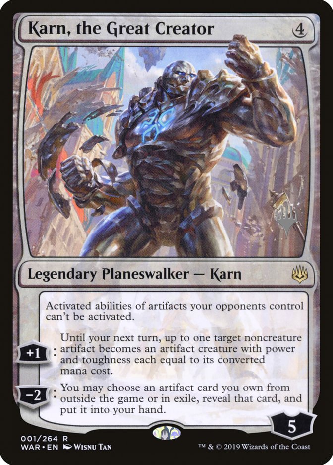 Karn, the Great Creator (Promo Pack) [War of the Spark Promos] | Pegasus Games WI