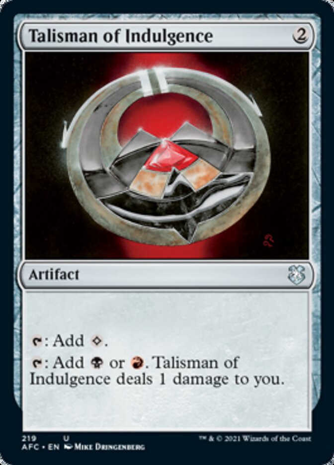 Talisman of Indulgence [Dungeons & Dragons: Adventures in the Forgotten Realms Commander] | Pegasus Games WI