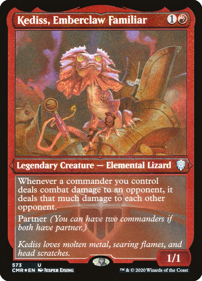 Kediss, Emberclaw Familiar (Etched) [Commander Legends] | Pegasus Games WI
