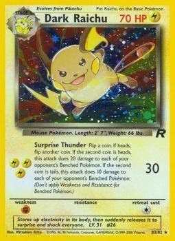 Dark Raichu (83/82) [Team Rocket Unlimited] | Pegasus Games WI