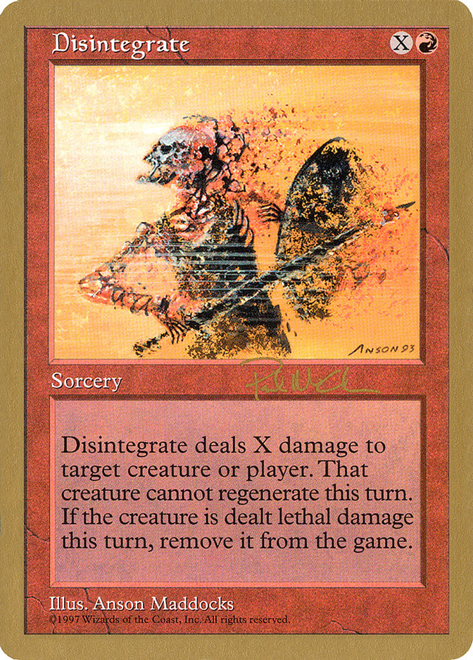 Disintegrate (Paul McCabe) [World Championship Decks 1997] | Pegasus Games WI