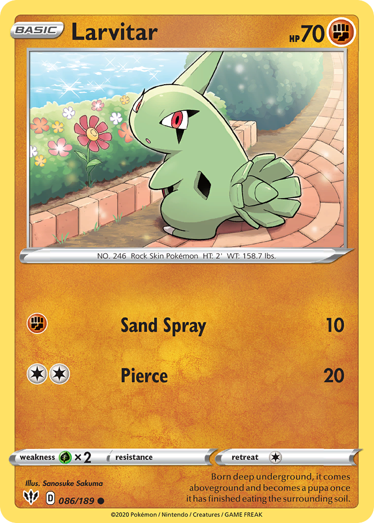 Larvitar (086/189) [Sword & Shield: Darkness Ablaze] | Pegasus Games WI