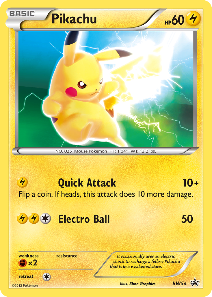 Pikachu (BW54) [Black & White: Black Star Promos] | Pegasus Games WI