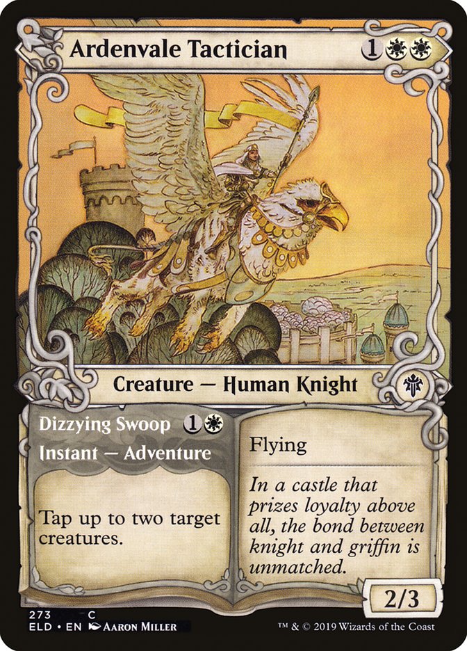 Ardenvale Tactician // Dizzying Swoop (Showcase) [Throne of Eldraine] | Pegasus Games WI