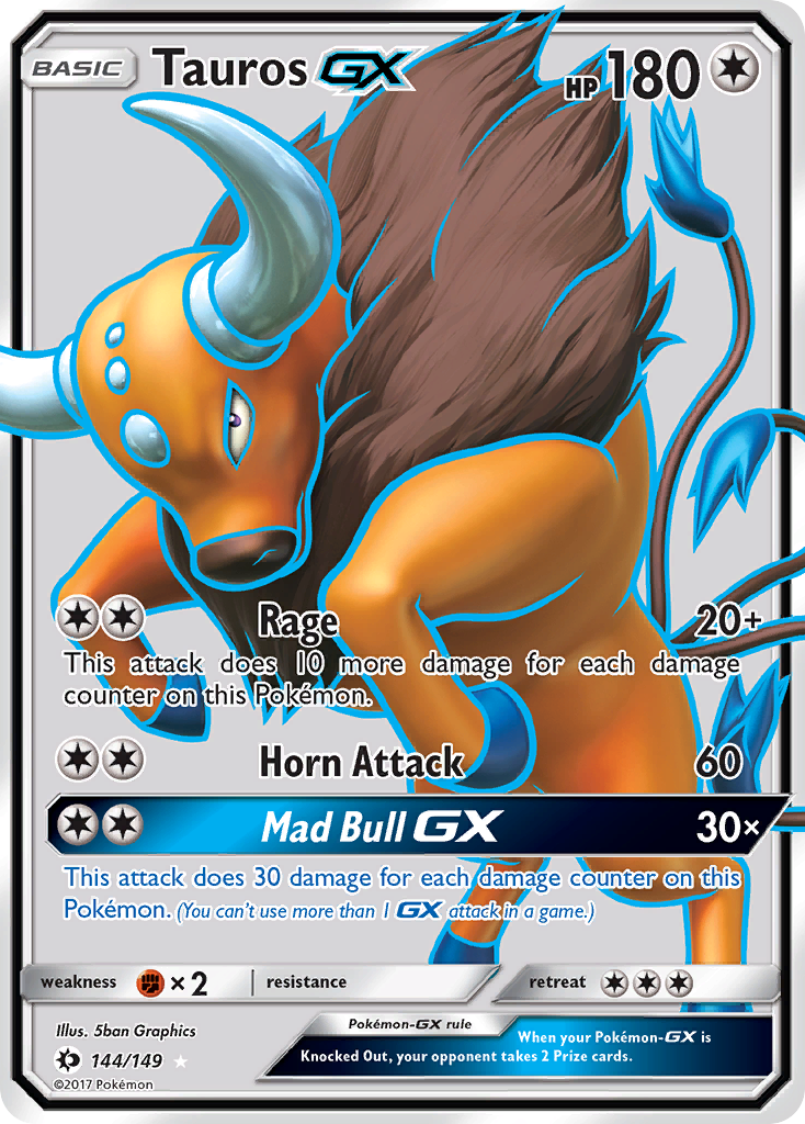 Tauros GX (144/149) [Sun & Moon: Base Set] | Pegasus Games WI