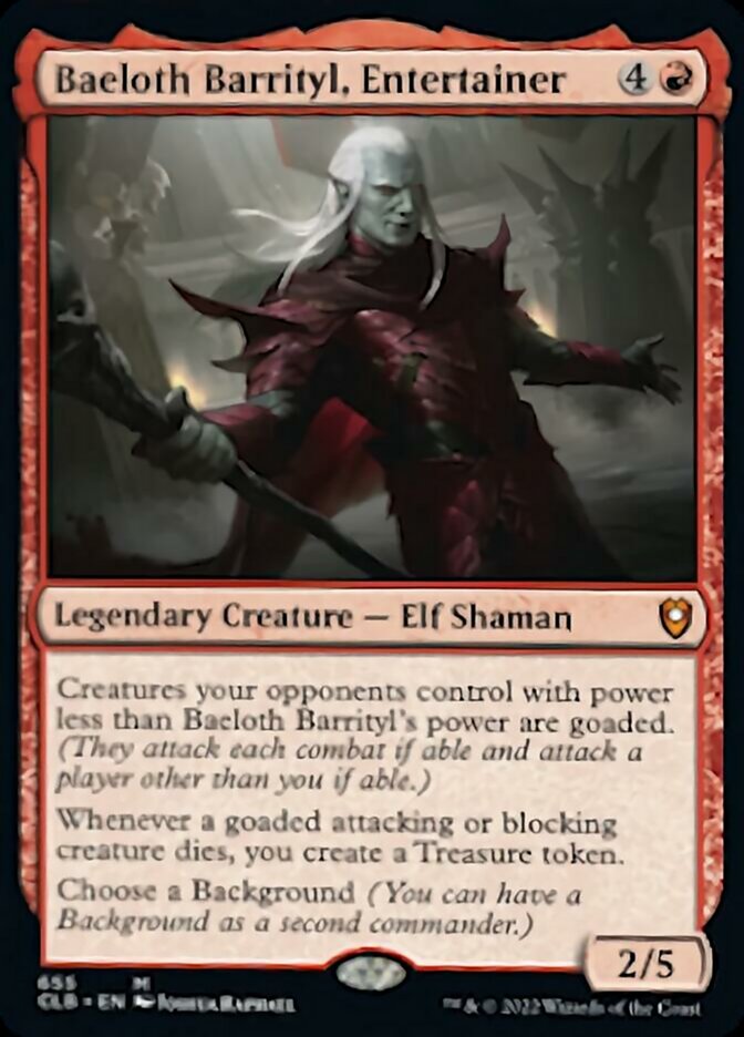 Baeloth Barrityl, Entertainer [Commander Legends: Battle for Baldur's Gate] | Pegasus Games WI