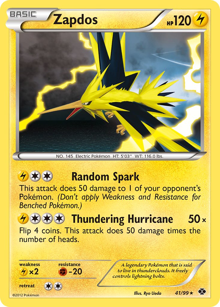 Zapdos (41/99) (Blister Exclusive) [Black & White: Next Destinies] | Pegasus Games WI