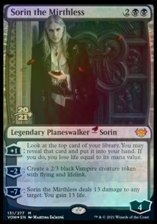 Sorin the Mirthless [Innistrad: Crimson Vow Prerelease Promos] | Pegasus Games WI